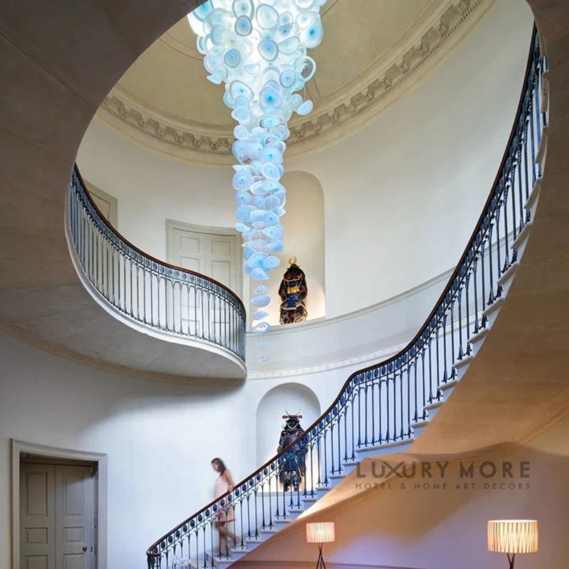 Grand lustre en verre soufflé Murano