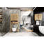 Boîte de rangement de toilette murale en bambou pour salle de bain