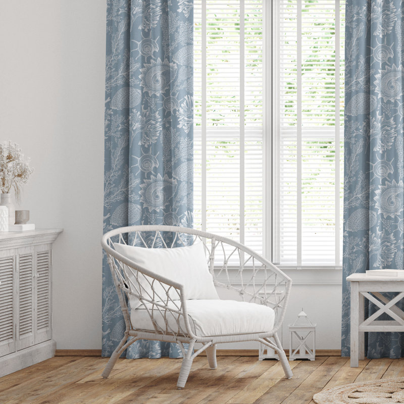 Ensemble de 2 panneaux de rideaux en coton Shellabrate, L 50 po x L 204 po