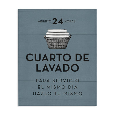 Publicidad Día de Lavandería, Azul Canvas Wall Art by Lettered and Lined