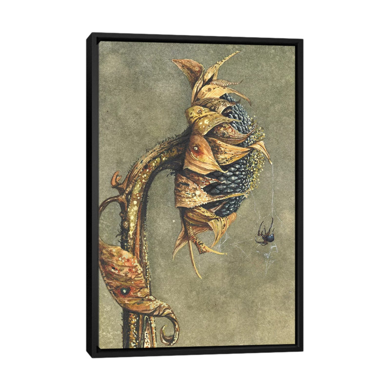 Reproduction d’art « Along Came a Spider » par Maggie vandewalle, H 26 po x l 18 po x 1,5 po, Toile avec cadre noir