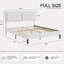 Structure de lit double Kempst, cadre de lit plateforme double rembourré avec tête de lit capitonnée à hauteur réglable, sommier robuste avec lattes de bois, aucun sommier requis, rangement sous le lit-63251646-89542122