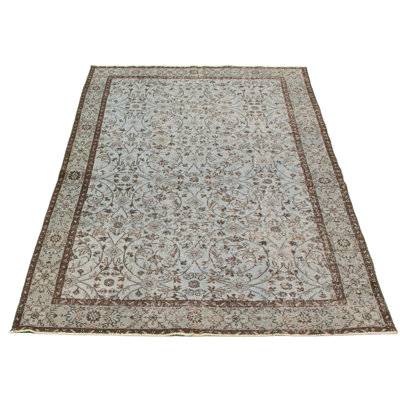 Devari One-of-a-Kind 5'4" X 8'10" 1980s Wool Area Rug in Light Blue