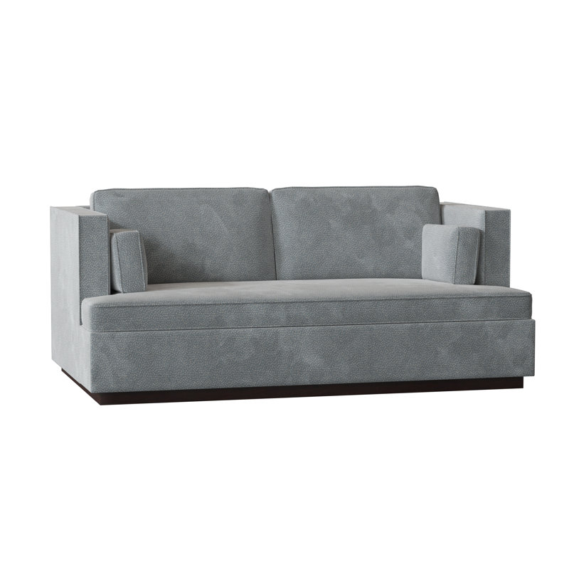 Central Park Sofa, Gray, 71" W, Black Walnut
