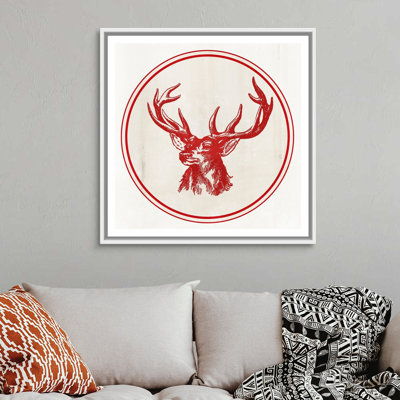 " Reindeer Portrait " Painting Print