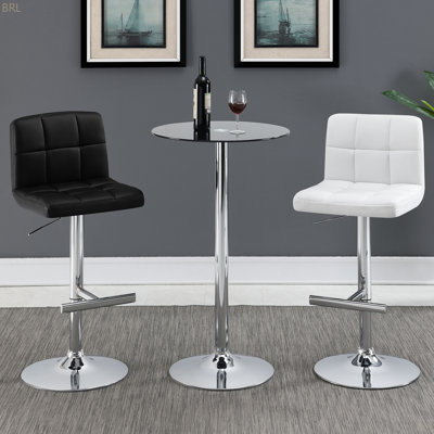 Tabouret de bar ajustable blanc (ensemble de 2)