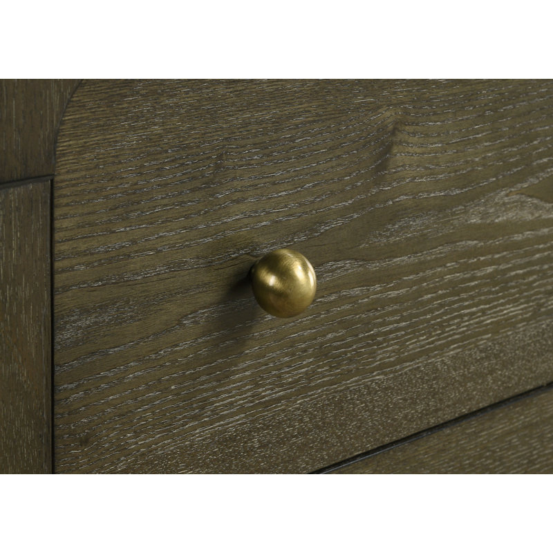 Commode de chambre à coucher à 5 tiroirs Gelindo cacao foncé