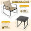 2 - Person Outdoor Dining Set, 3-Piece PVC-coated polyester Rocking Outdoor Seating Group-2036540467