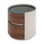 Italian Retro Double Storage Round End Table