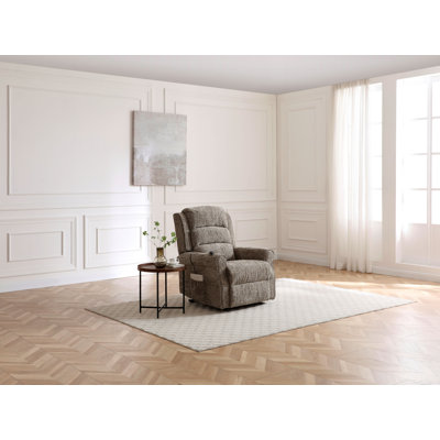 George Chenille New Fawn Lift Assist Recliner Chair