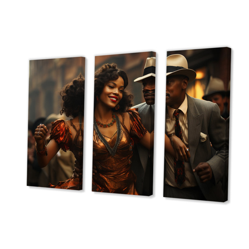 Jazz Harlem Renaissance III 3 pièces, H 32 po x l 48 po x P 1 po