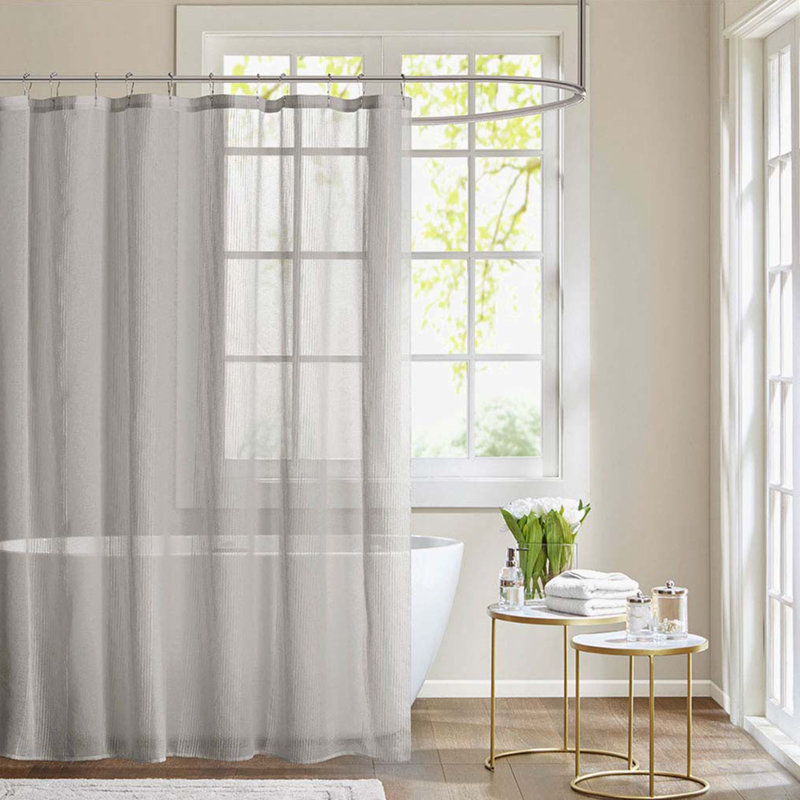 Rideau de douche diaphane, Gris