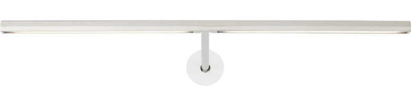 Plural Faceted Picture Light, Polished Nickel, 0.7" H x 18" W x 8.9" D, 13.5