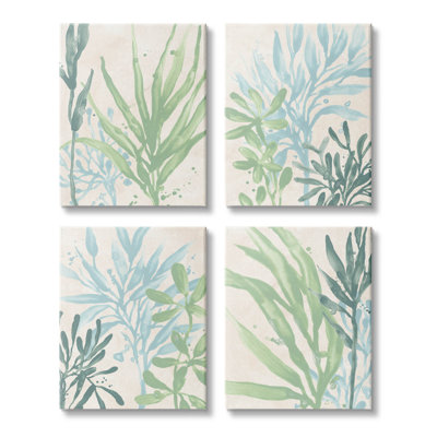 " Aquatic Botanical Seaweed Plants " by June Erica Vess 4 - Pieces