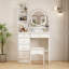 Ensemble coiffeuse et miroir Hermanson-2061517567