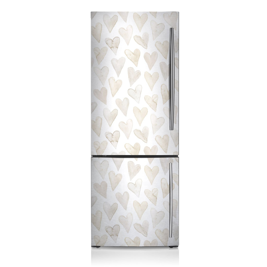 Türaufkleber Subtle Hearts Fridge