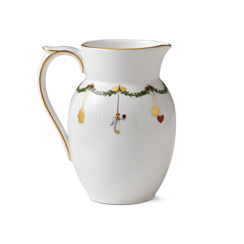 Royal Copenhagen Star Fluted Christmas Jug