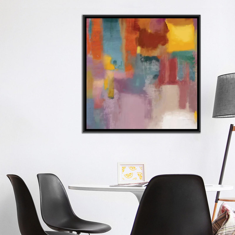 «Water» par PI Studio - Estampe numérique sur toile tendue avec châssis, H 37 po x l 37 po x P 1,5 po, Toile avec cadre noir