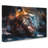Tiger In The Shade In Abstract - Wrapped Canvas Print-55303133