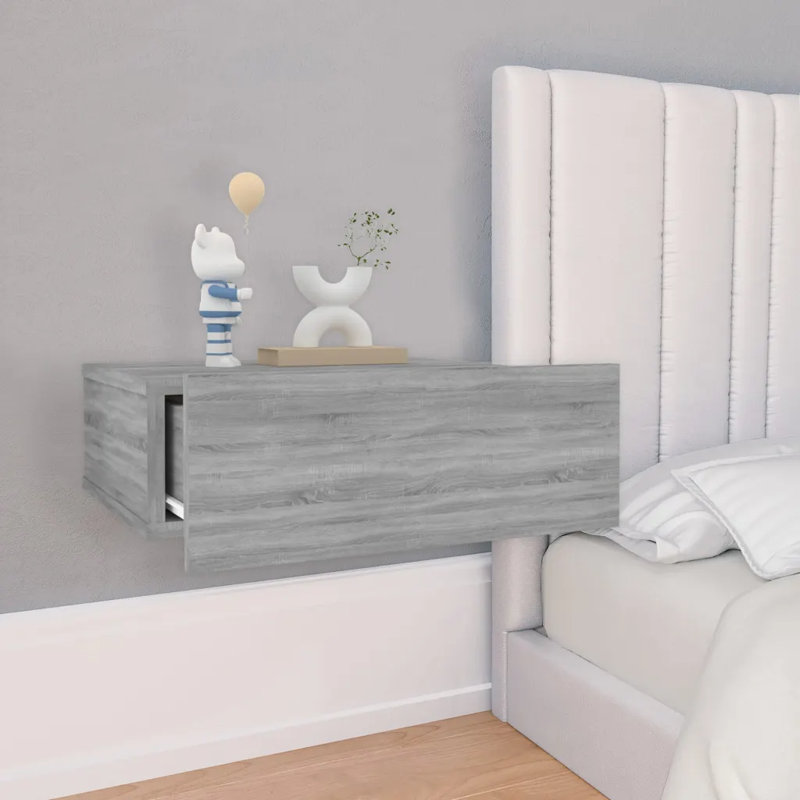 Dagmar Bedside Table, Set of 2, Grey Oak