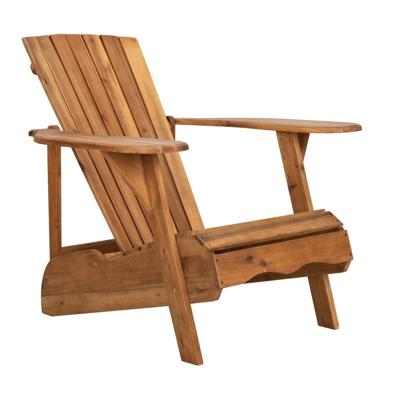 Chaise Adirondack en bois Melida, Naturel