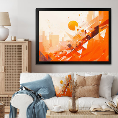 Orange orange, jaune brisé, réalités sur toile