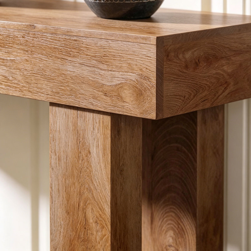 Console simple de style campagne américaine, 31.5" H x 55.1" W x 13.8" D, Brown, Brown, Brun