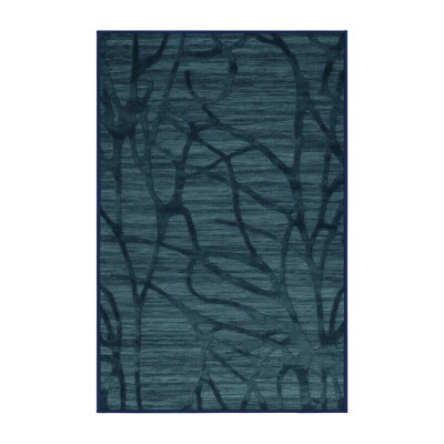 Machine Washable Abstract Gray Area Rug