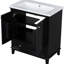 Meuble-lavabo noir de 30 po en bois massif avec porte fonctionnelle noire moderne incluse-1542238272-1542238303