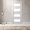 Porte standard simple pré-suspendue en bois manufacturé et en verre givré Della DIY-FRIENDLY