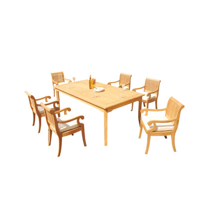 Giva Outdoor 7 - Piece Teak Dining Set