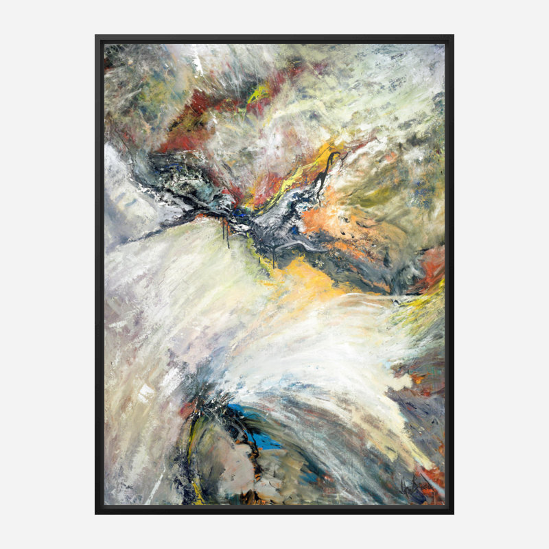 Bird In Flight Print by John Beard, 40" H x 30" W x 1.5" D, Black Framed Canvas