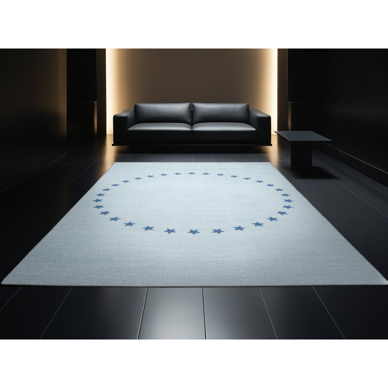Soft Plush Finnell July 4Th Modern & Contemporary Abstract Area Rug in Gray – Gray Binding, 3x5