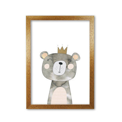 Scandi Grey Bear 1 Piece Painting