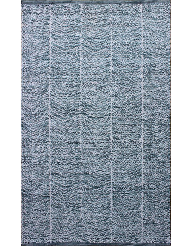 Tapis bleu tissé à la main Parker, Rectangle 7 pi 9 po x 10 pi 6 po