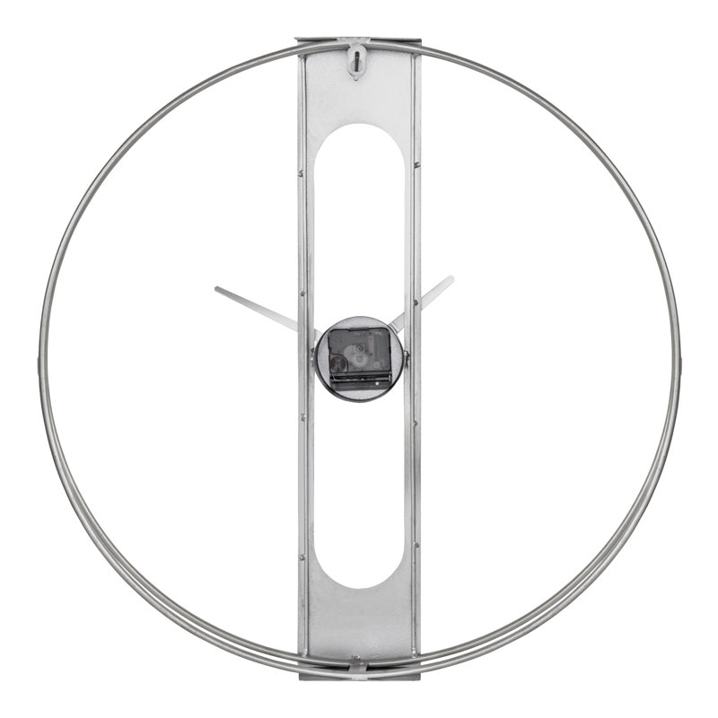 Braylsham Metal Wall Clock, Silver