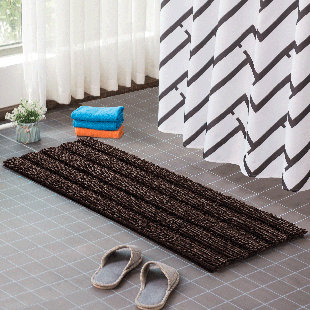 Chenault Soft Absorbent Microfiber Non-Slip Backing Rectangle Bath Rug