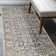 Calam Traditional Bordered Durable Performance Charcoal Gray Area Rug