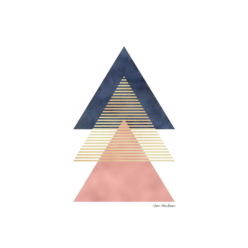 " Triangles II " by Seven Trees Design Painting Print, 40" H x 26" W x 1.5" D