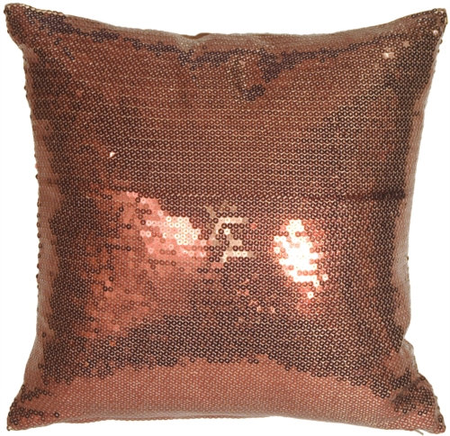 Coussin sequins Tarra, Cuivre