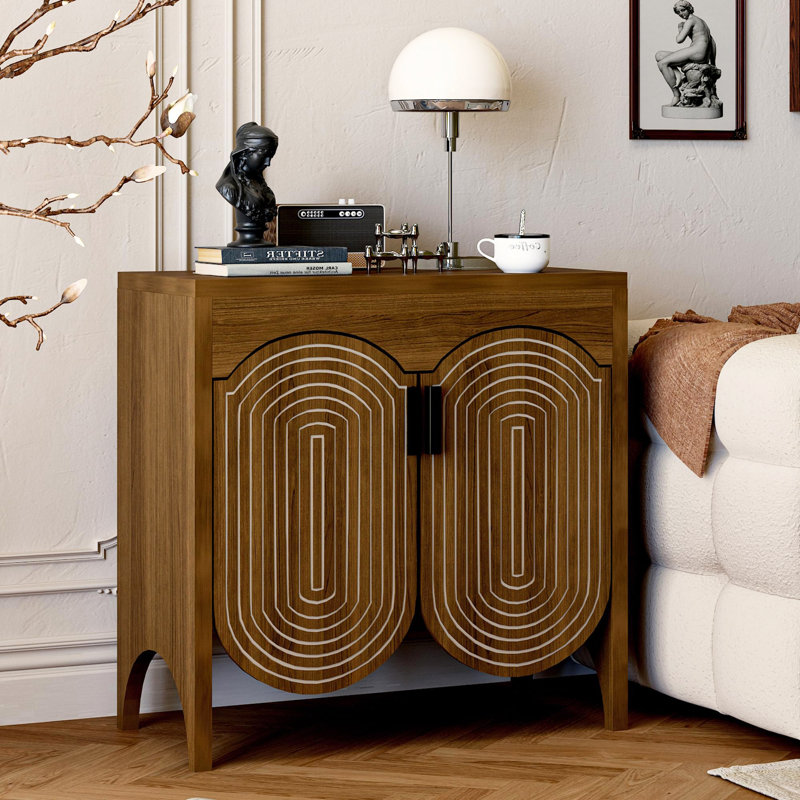 Lenord 2-Door Accent Cabinet (31.5" W), Brown Wood