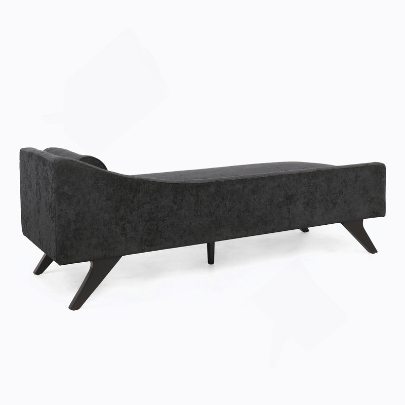 Chaise longue rembourrée avec petit coussin décoratif
