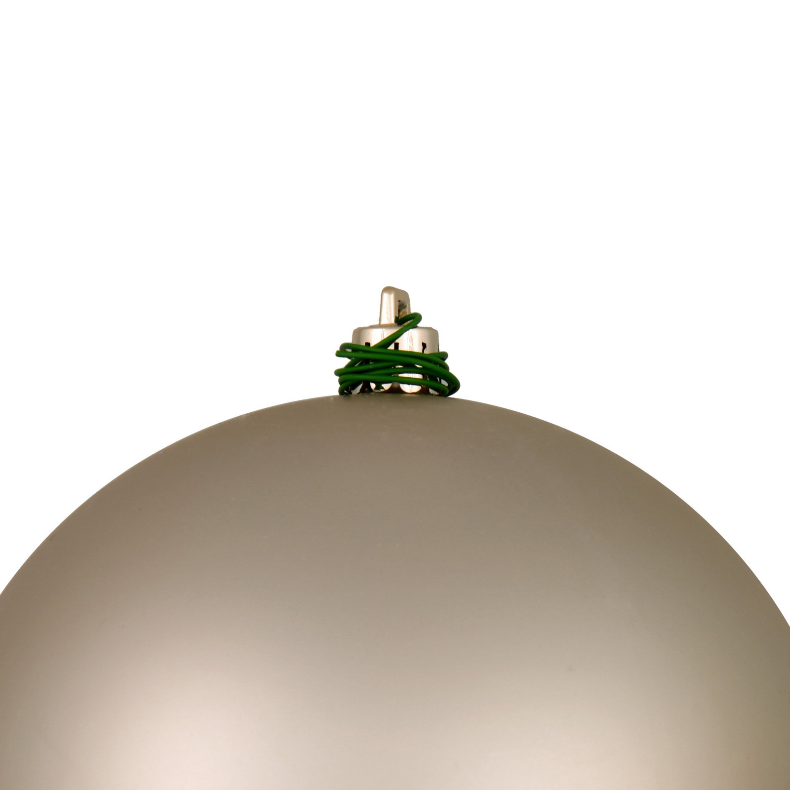 Holiday Décor Ball Ornament, 3" H x 3" W x 3" D, Matte Oat