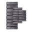 Tapis pour salle de bain, gris, 21 x 34 po, 100% macrofuné, rayé, décoloration, envers antidérapant, lavable à la machine gris 21 x 34 po antidérapant