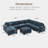 Anureet Modular U-Shaped Sectional with Storage Ottoman-616518808-616518809