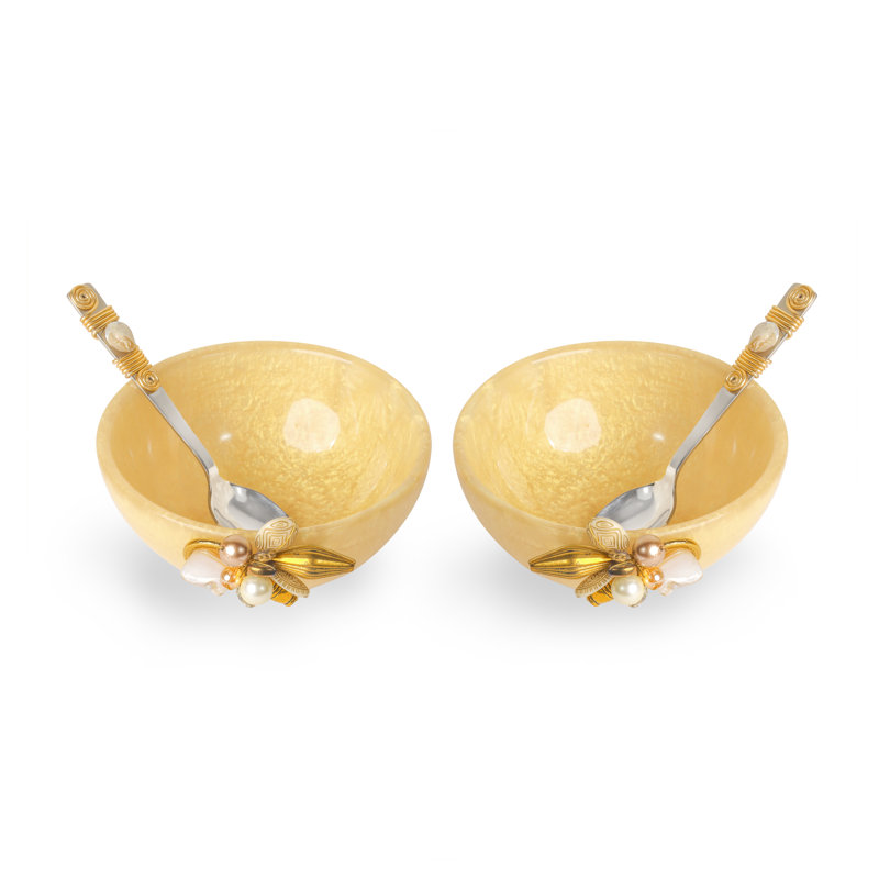 Golden Aura Snack Bowls Set