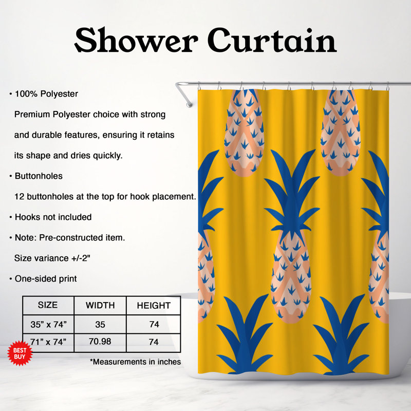 Fun Sun - Premium Shower Curtain, 74"H x 71"W