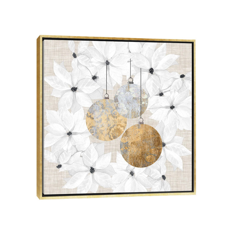 «Soph sophistiqué Noël III» par Grace Popp - impression, Pas de tapis, H 37 po x l 37 po x P 1,5 po, Toile encadrée d'or