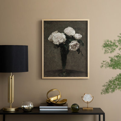 Impression florale vintage encadrée CCXCI - bois massif