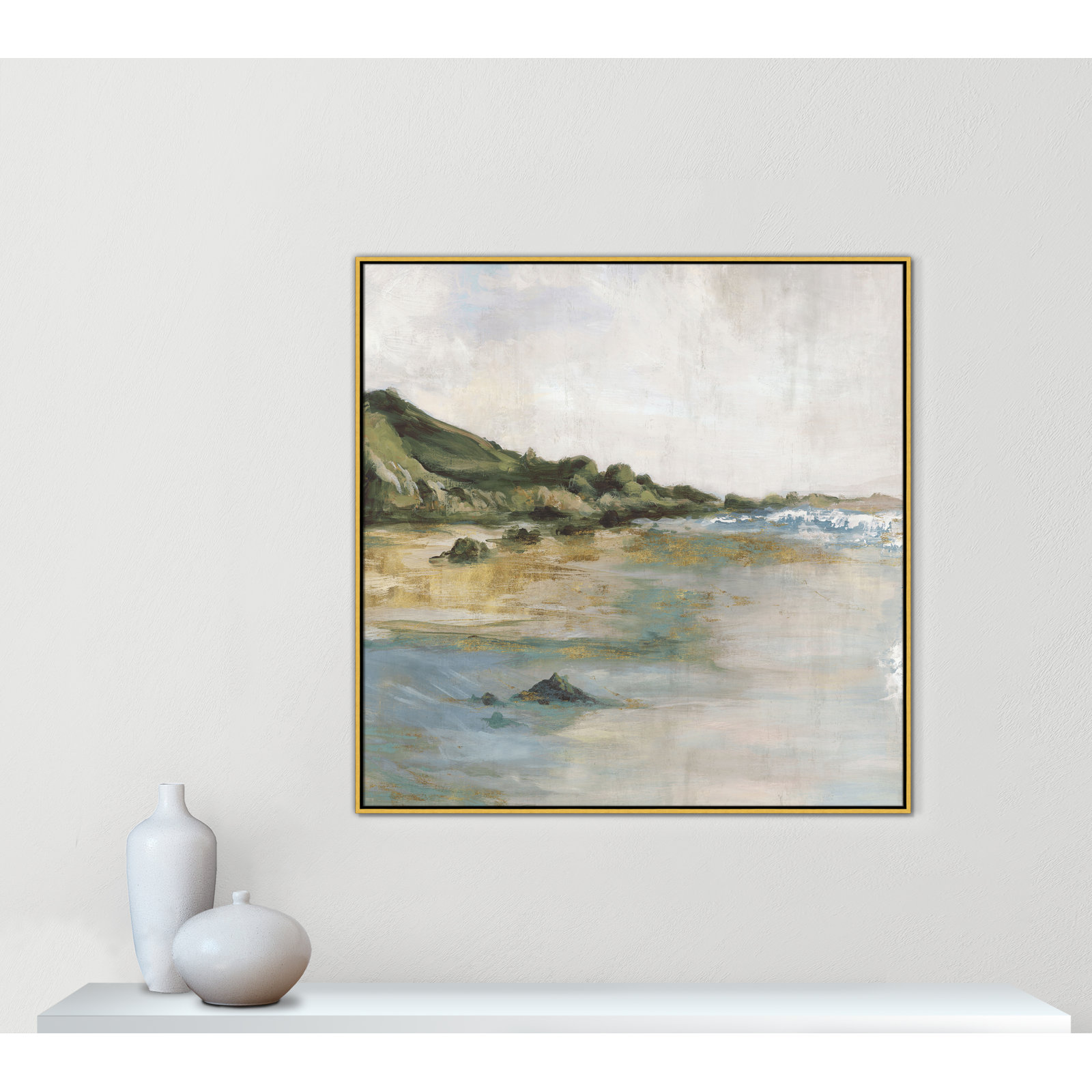 Cordoba "Tide's Edge" Print, 46.5" H x 46.5" W, Gold